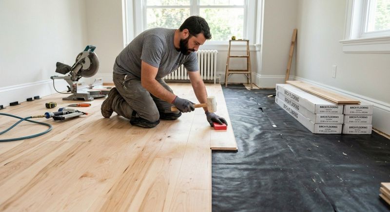 Birch Floor Installation in Ocean City, MD