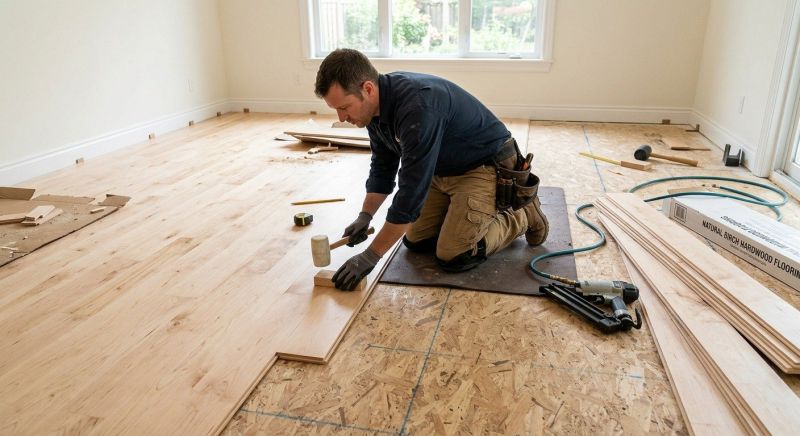 Birch Floor Installation in Ocean City, MD