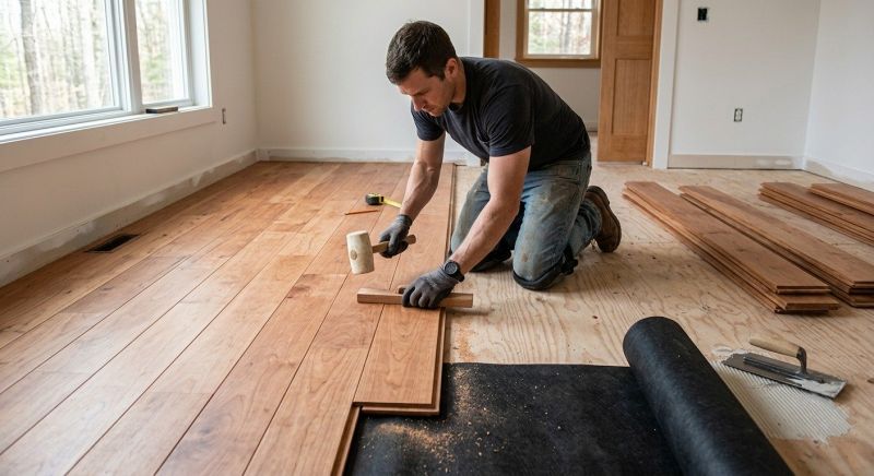 Cherry Floor Installation in Ocean City, MD