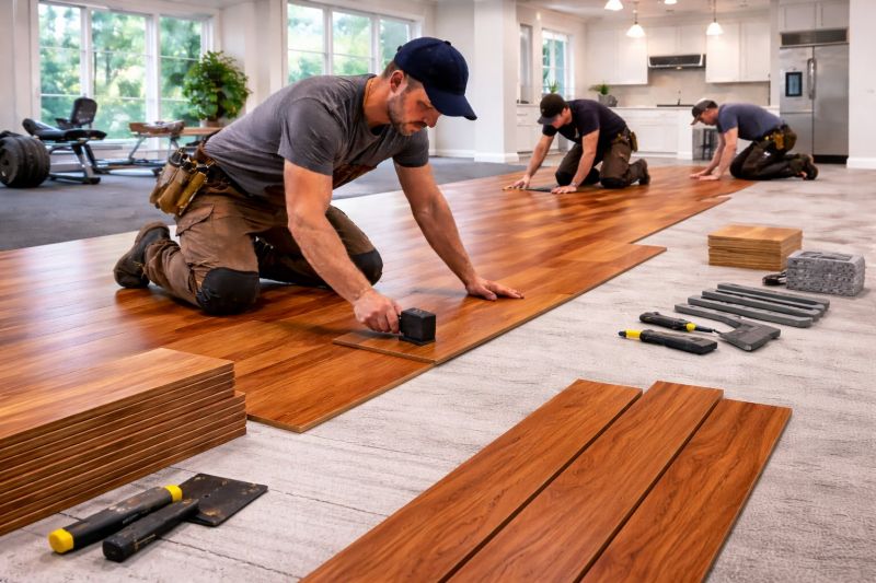 Cherry Floor Installation in Millville, DE
