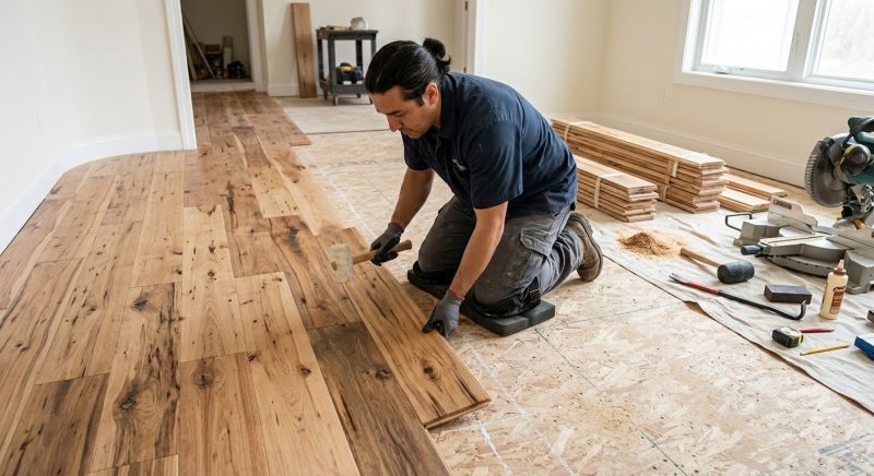 Hickory Floor Installation in Ocean City, MD