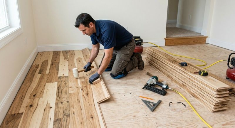 Hickory Floor Installation in Ocean City, MD