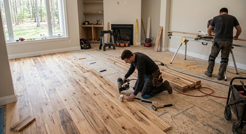 Hickory Floor Installation in Ocean City, MD