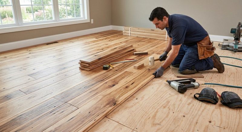 Hickory Floor Installation in Ocean City, MD