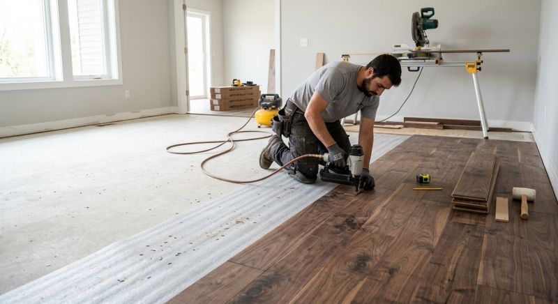 Walnut Flooring Installation in Ocean City, MD