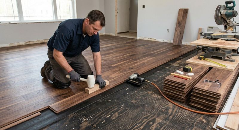 Walnut Flooring Installation in Ocean City, MD