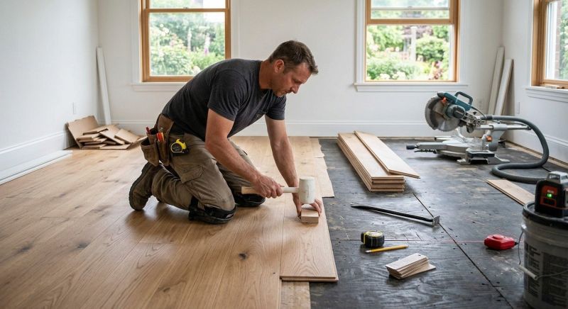 Wide Plank Floor Installation in Ocean City, MD
